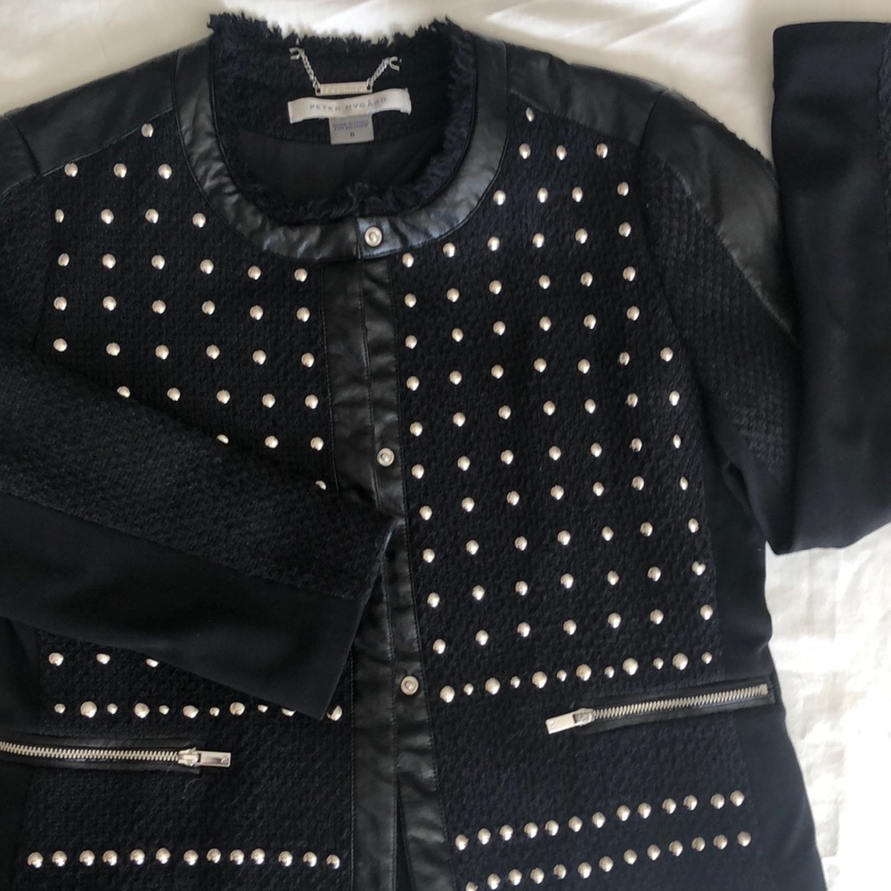Peter Nygard Black Studded Blazer